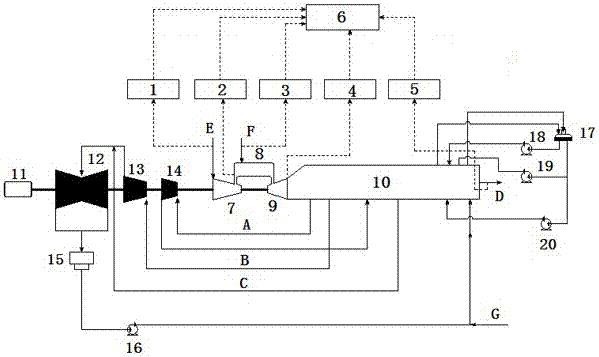 On-line monitoring system apparatus of turbine efficiency of heavy type combustion gas turbine and method thereof