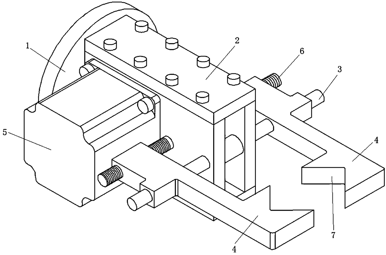 Double-thread clamping device with grabbing positioning function