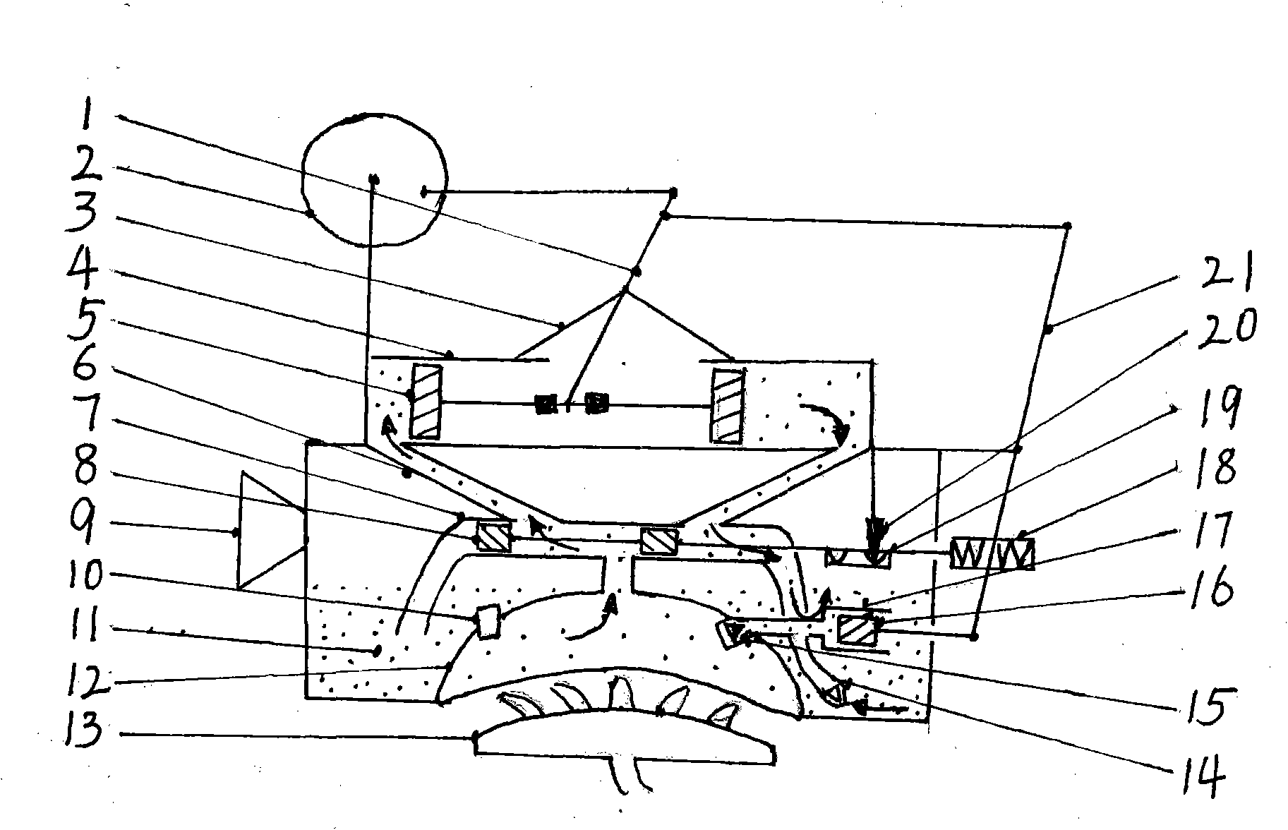 Pressure-converging internal circulation multi-fuel engine