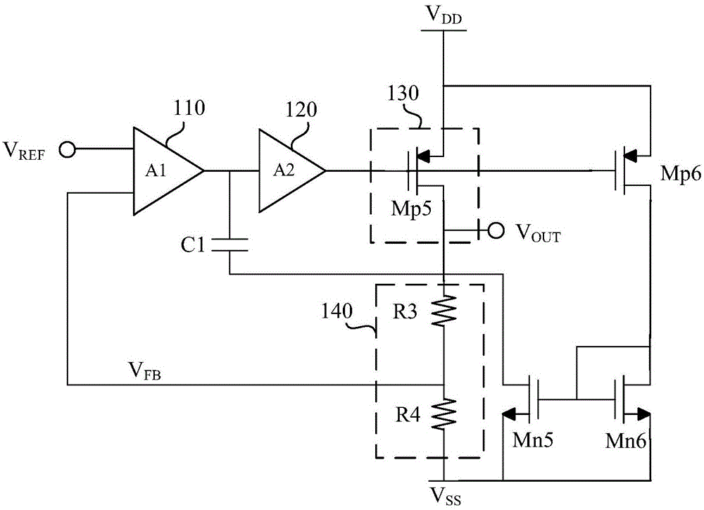 Low dropout voltage stabilizer circuit