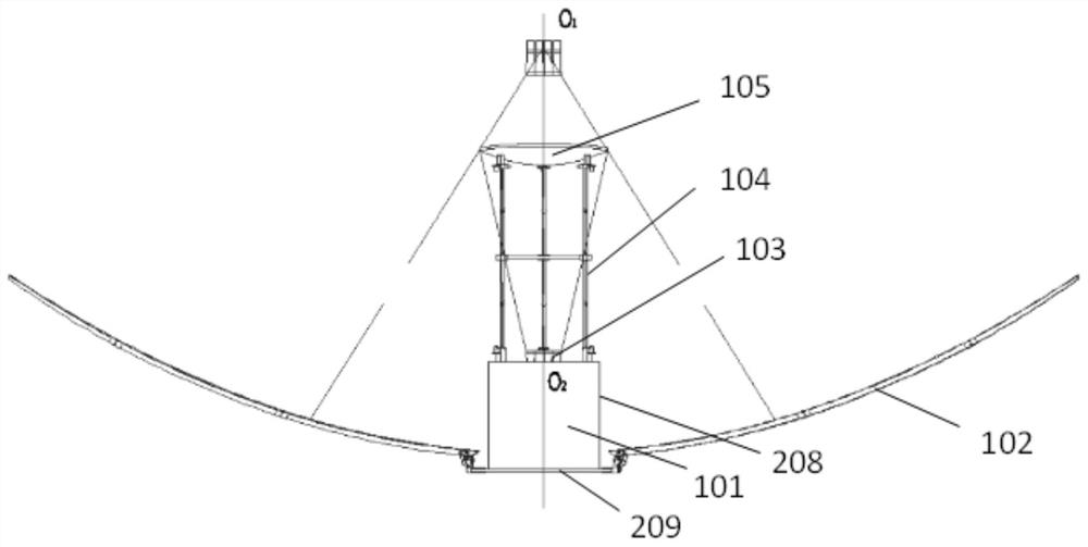 A Spaceborne Cassegrain Umbrella Mesh SAR Antenna