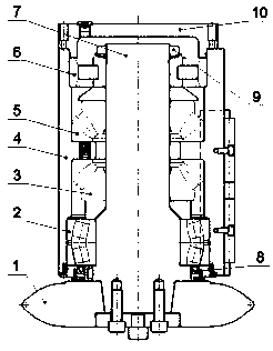 Ultrahigh-load aluminum alloy wheel extrusion-forming and spinning wheel mechanism