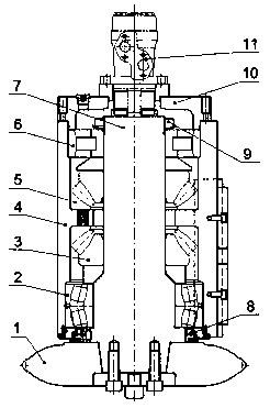 Ultrahigh-load aluminum alloy wheel extrusion-forming and spinning wheel mechanism