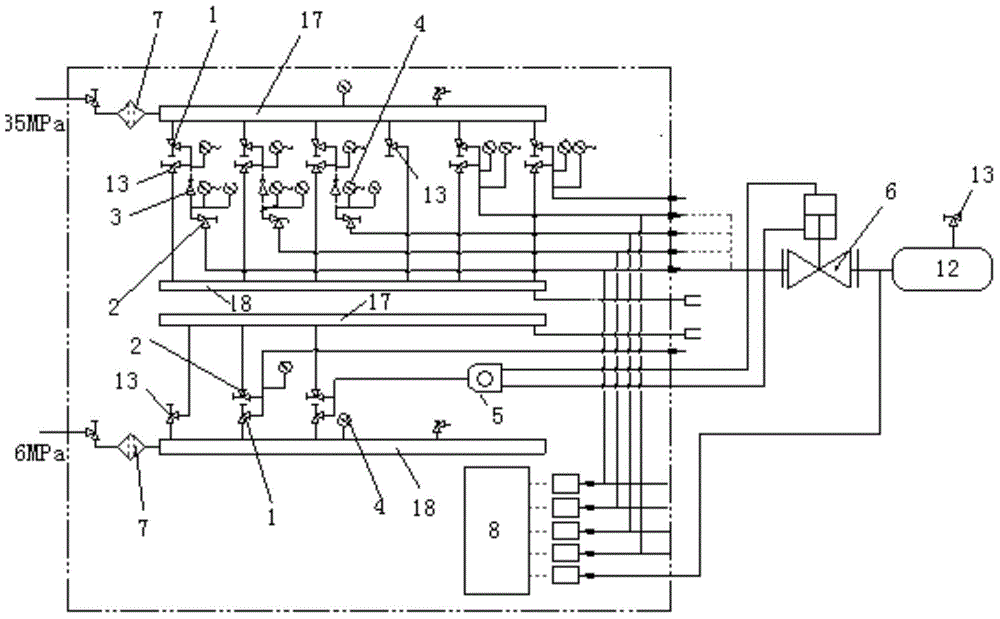 Test bed valve sealing and operation characteristic detection system and detection method