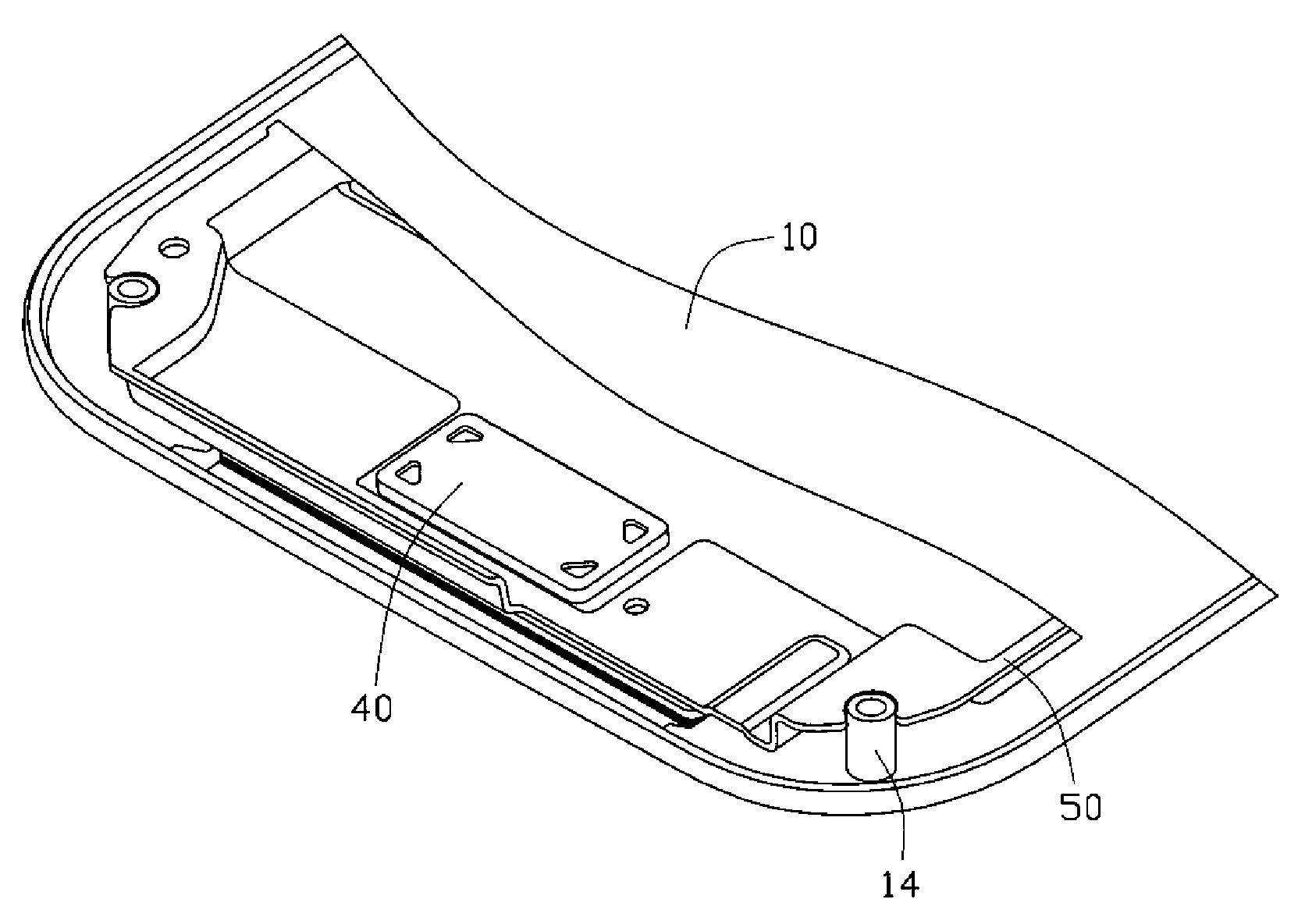 Telephone receiver structure of electronic device