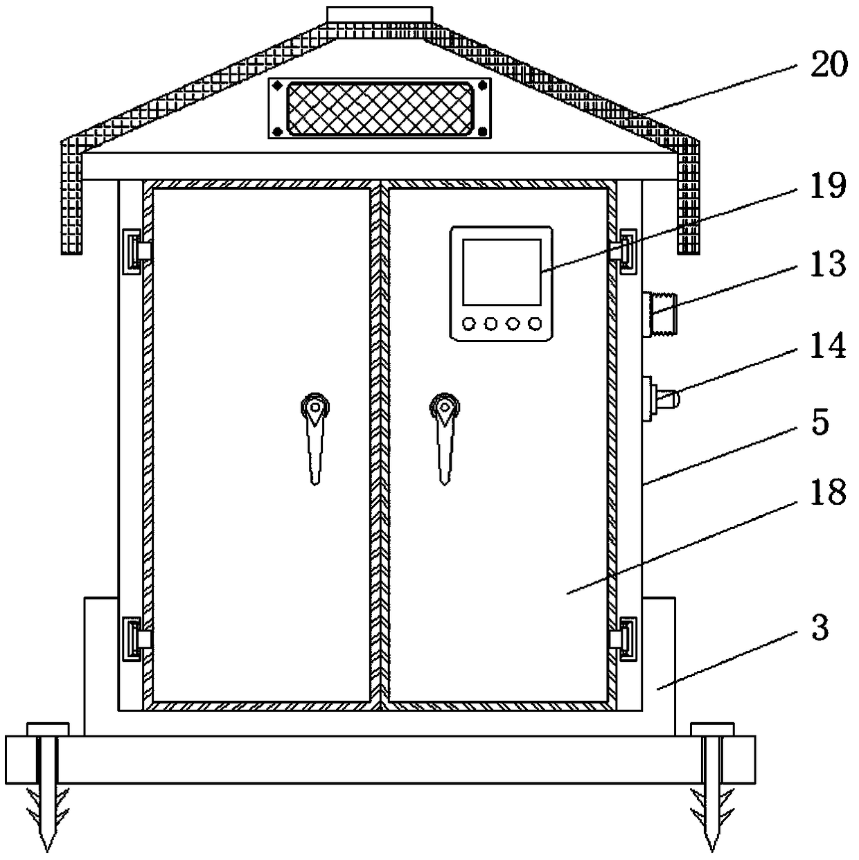 Power transformation box shielding external interference