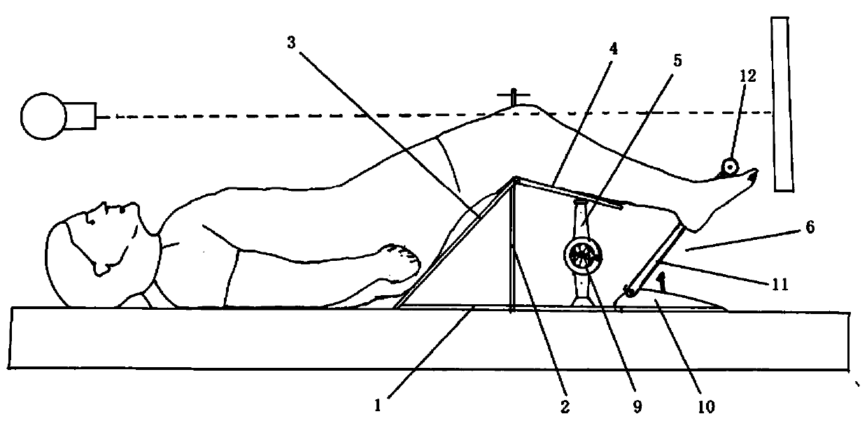 Portable shooting auxiliary device for knee joint axial position X-ray film