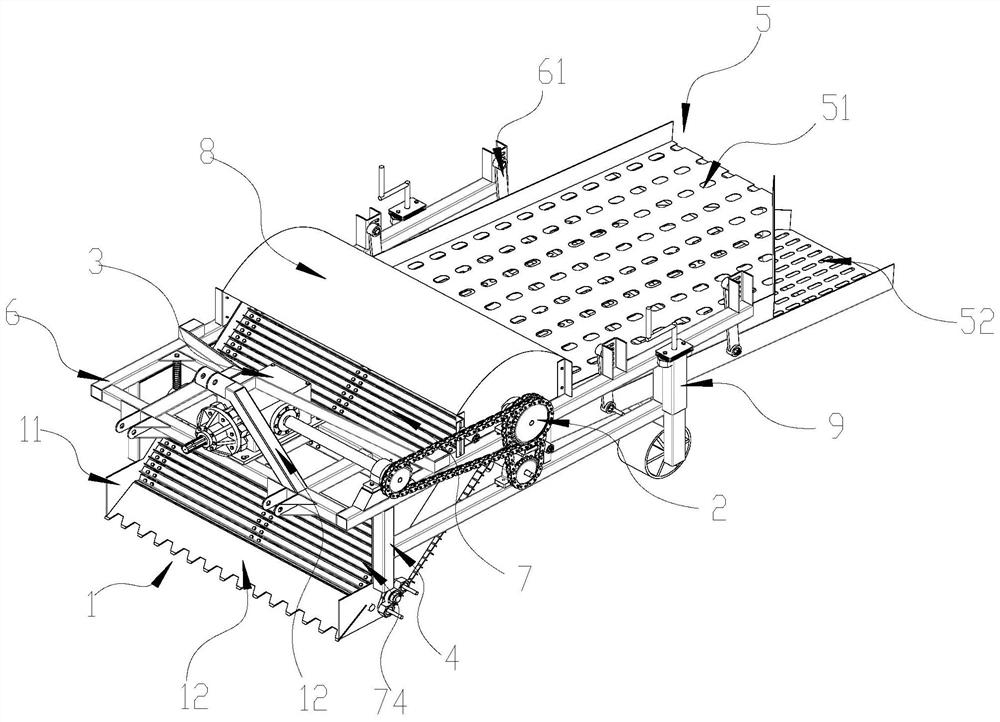 Plain shellfish collecting device