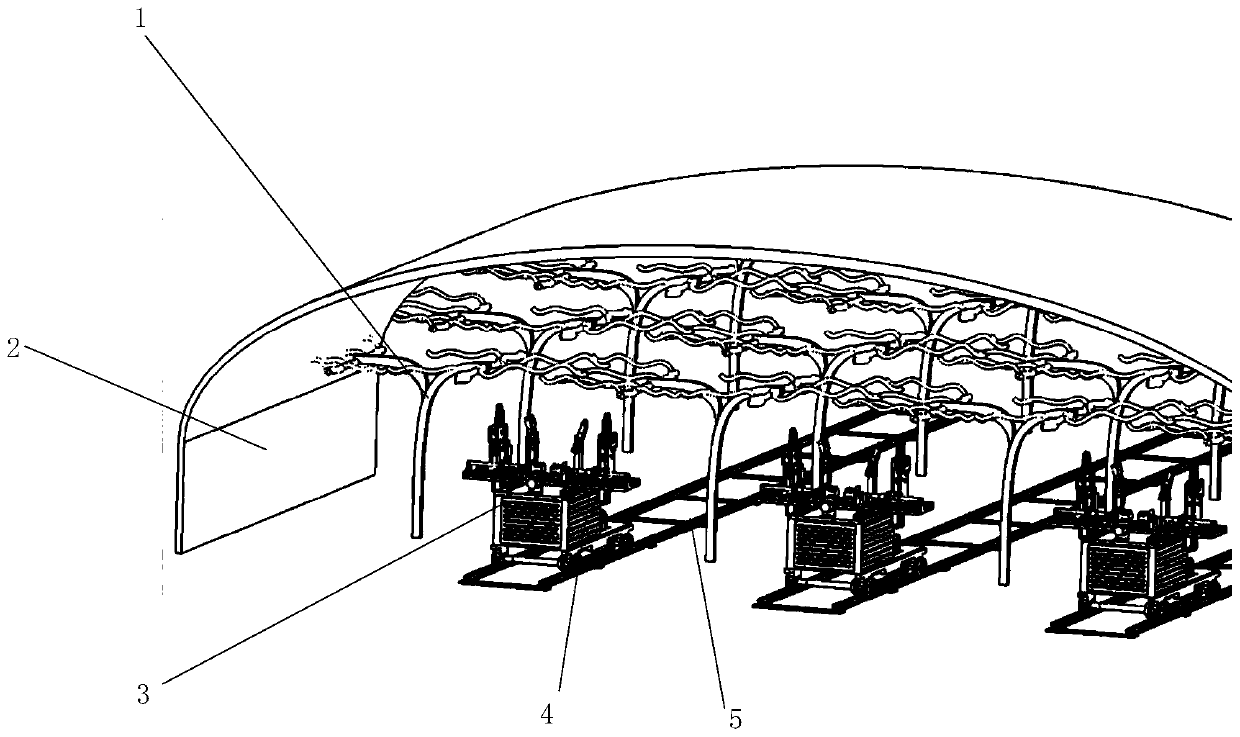 Winter grape pruning vehicle