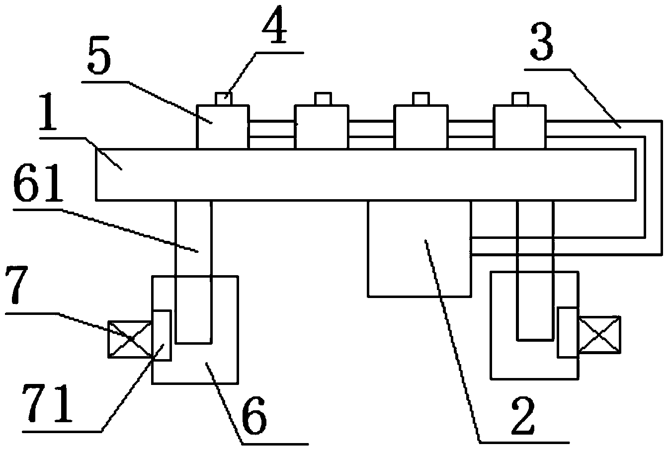 Height adjustable pneumatic transmission device