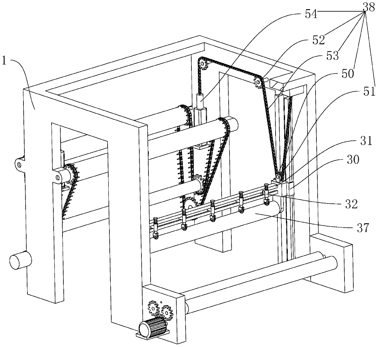 Rewinding splitting machine and bobbin paper manufacturing process applying same