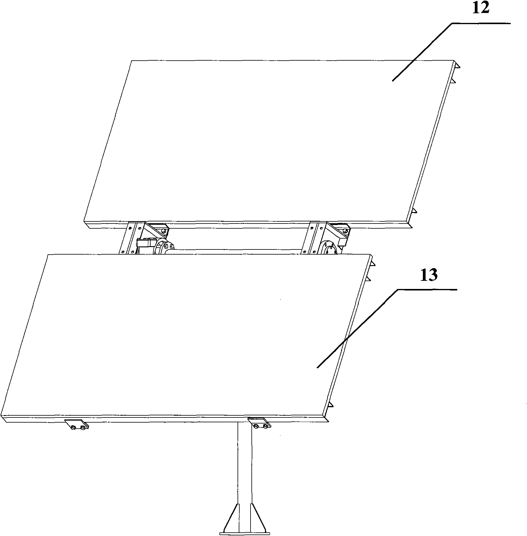 Bracket of solar biaxial automatic tracking photovoltaic power station