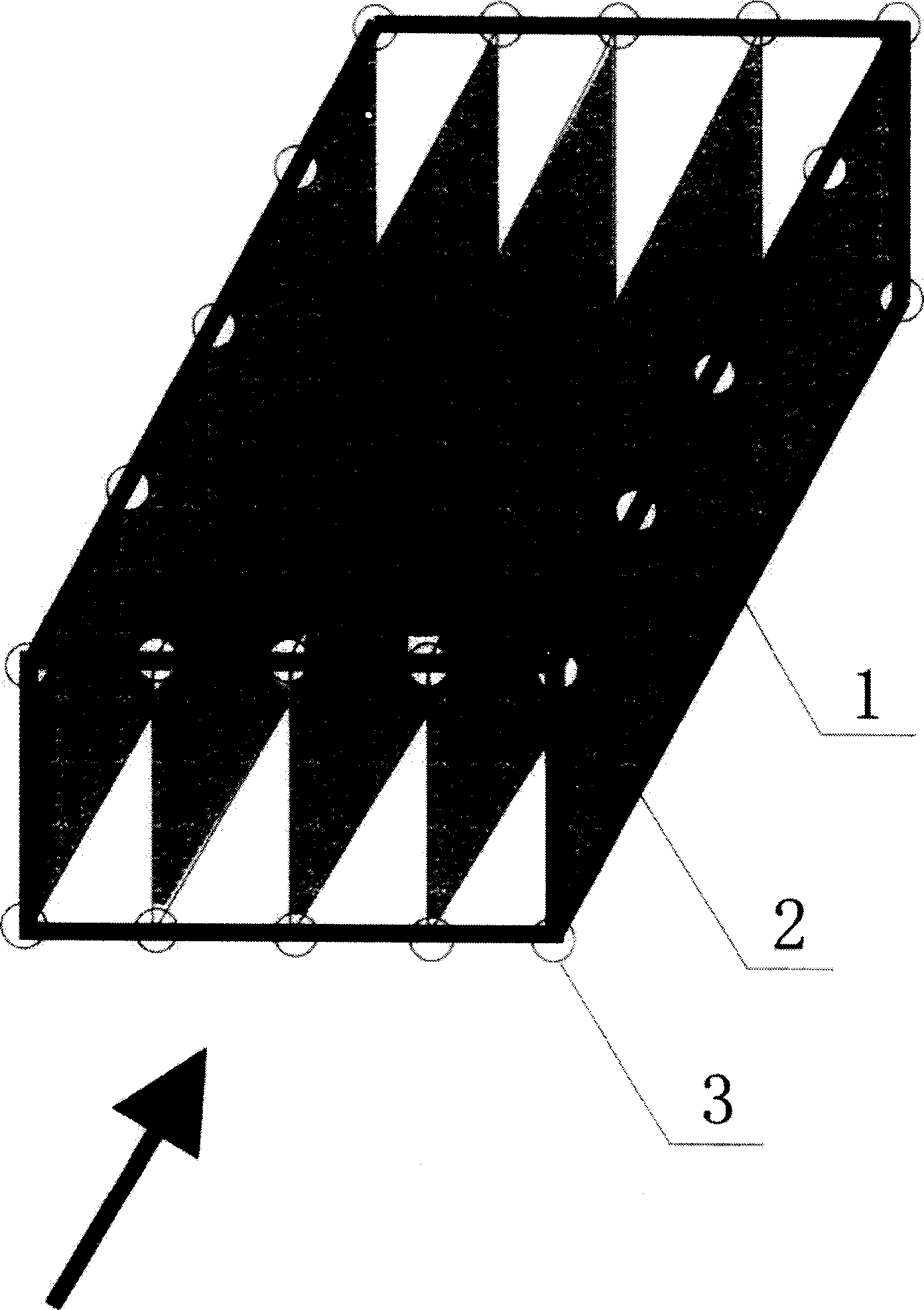 Process for mfg. equipment for treating pollution water body