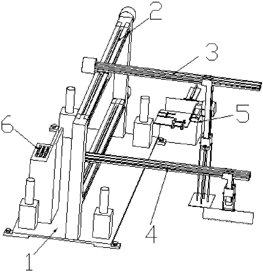 Floor tile fitting device with tile supply function