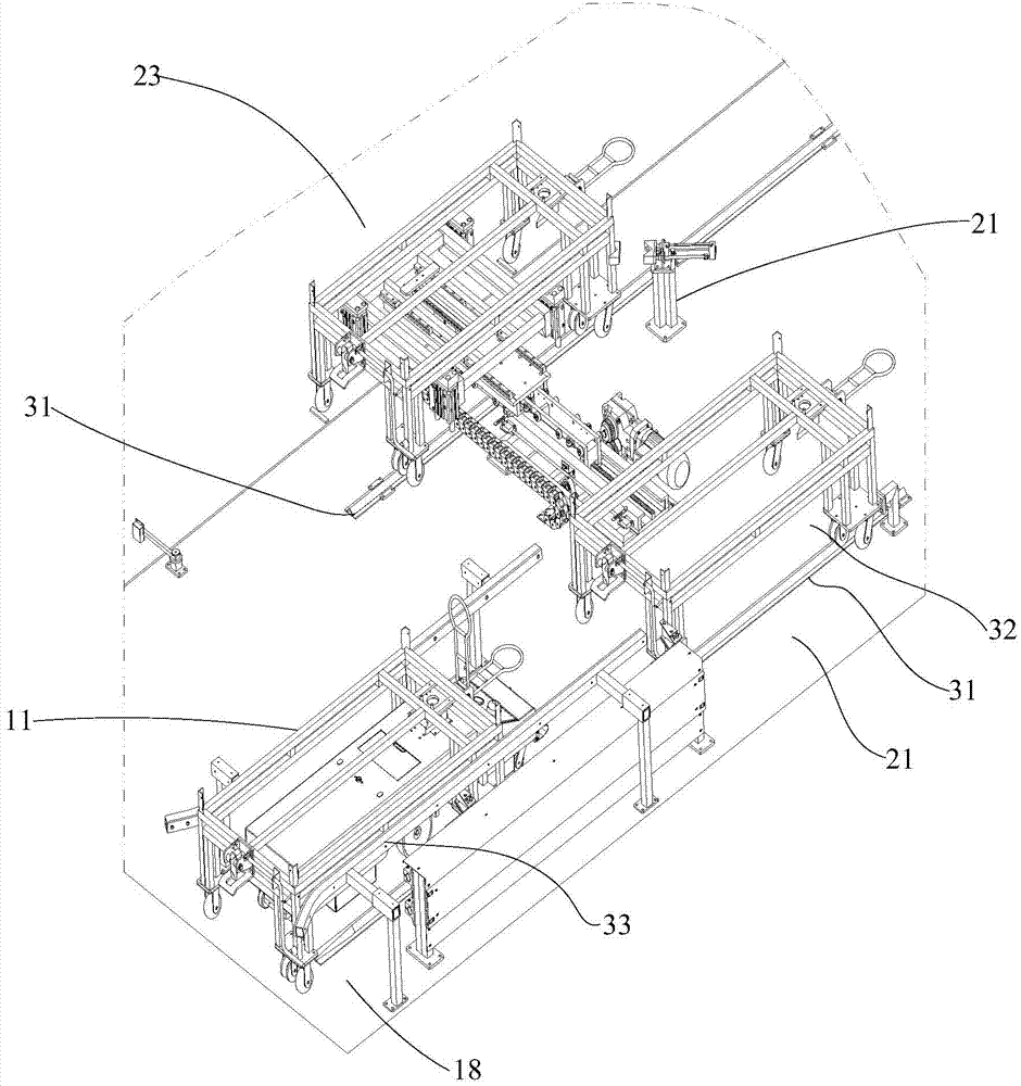 Automatic material line-following conveying system