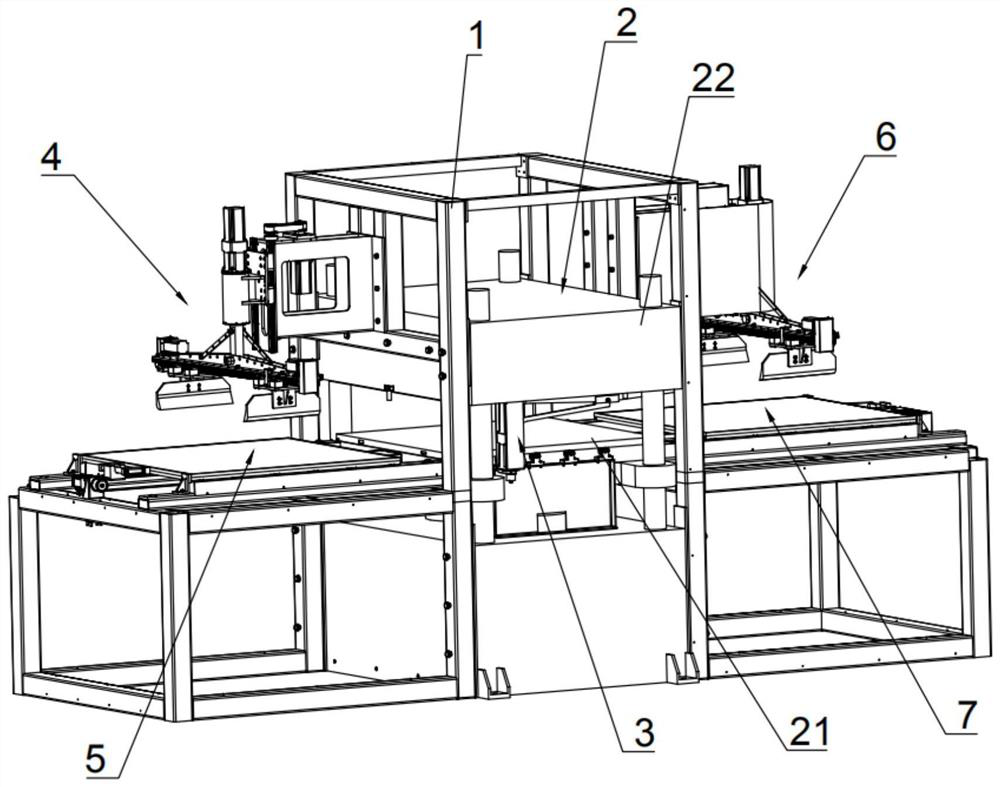 An automatic stirring tablet press machine for mud-like composite materials