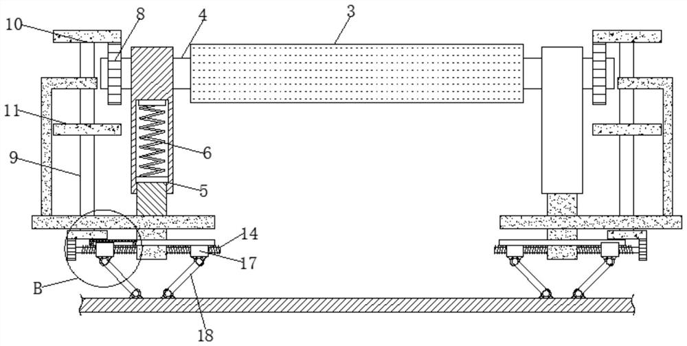 A belt conveyor tension auxiliary adjustment mechanism