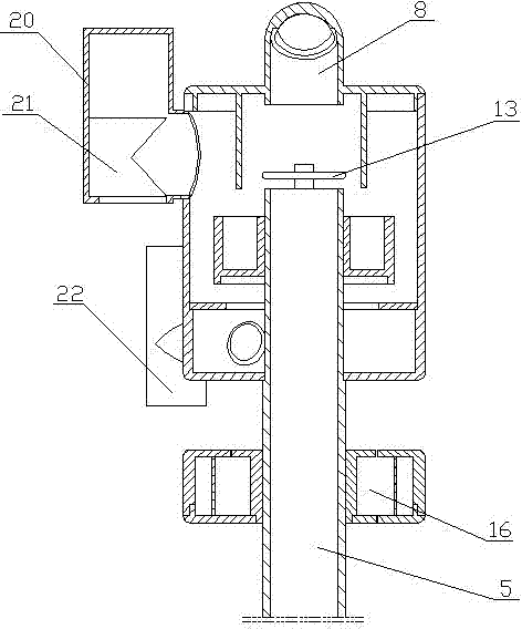 Water closet with deodorizing device