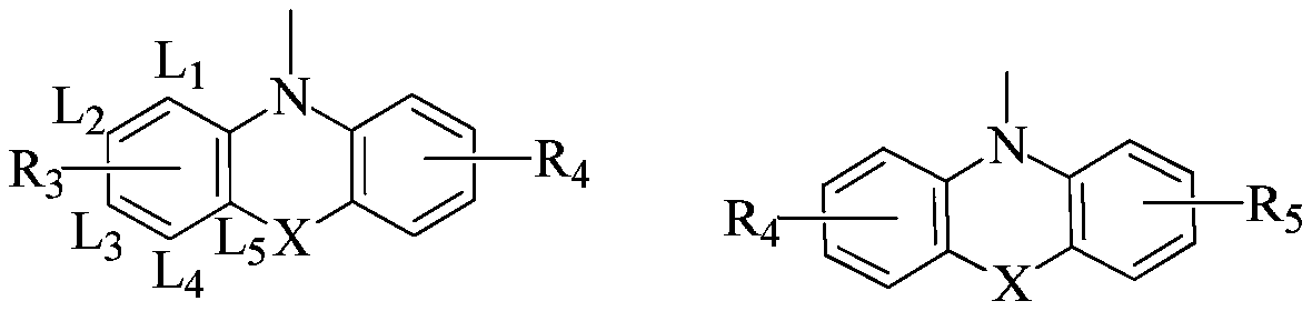 A kind of organic compound containing xanthene and its application on oled device