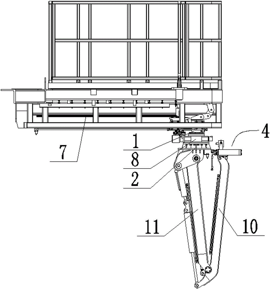 Intelligent racking-platform discharging pipe system