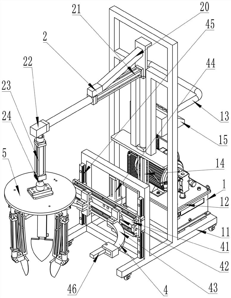 Jar-planted plant transplanting machine with flower jar carrying function for garden