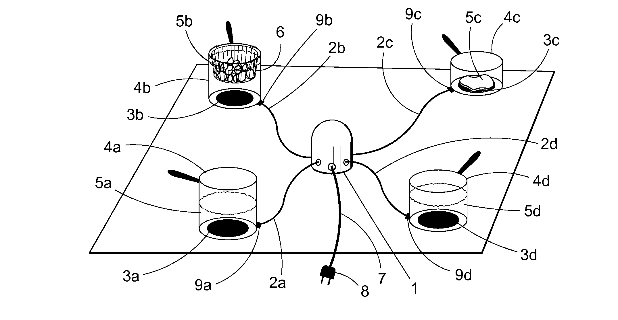 Food cooking device, an electronic library and methods related thereto