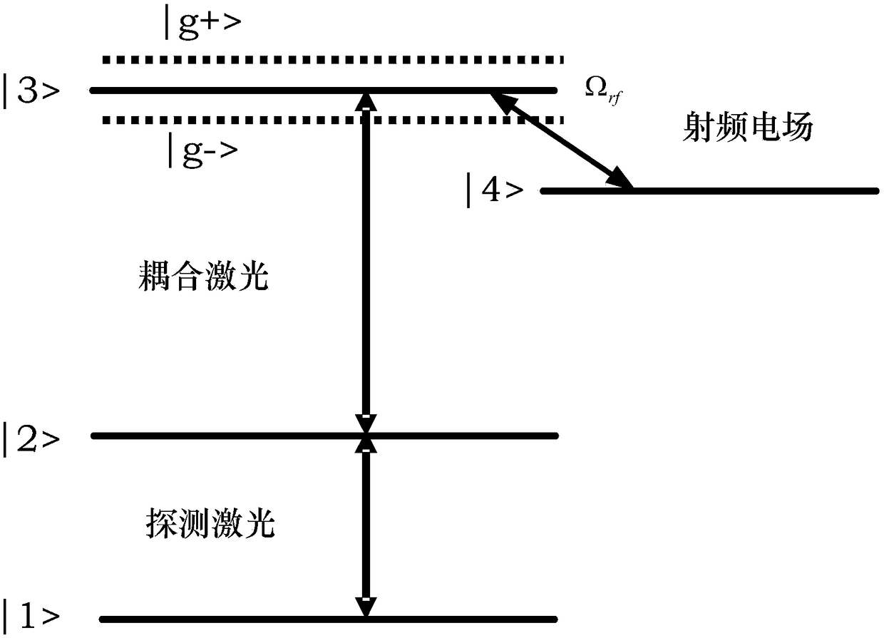 Quantum coherence effect-based antenna gain measuring device