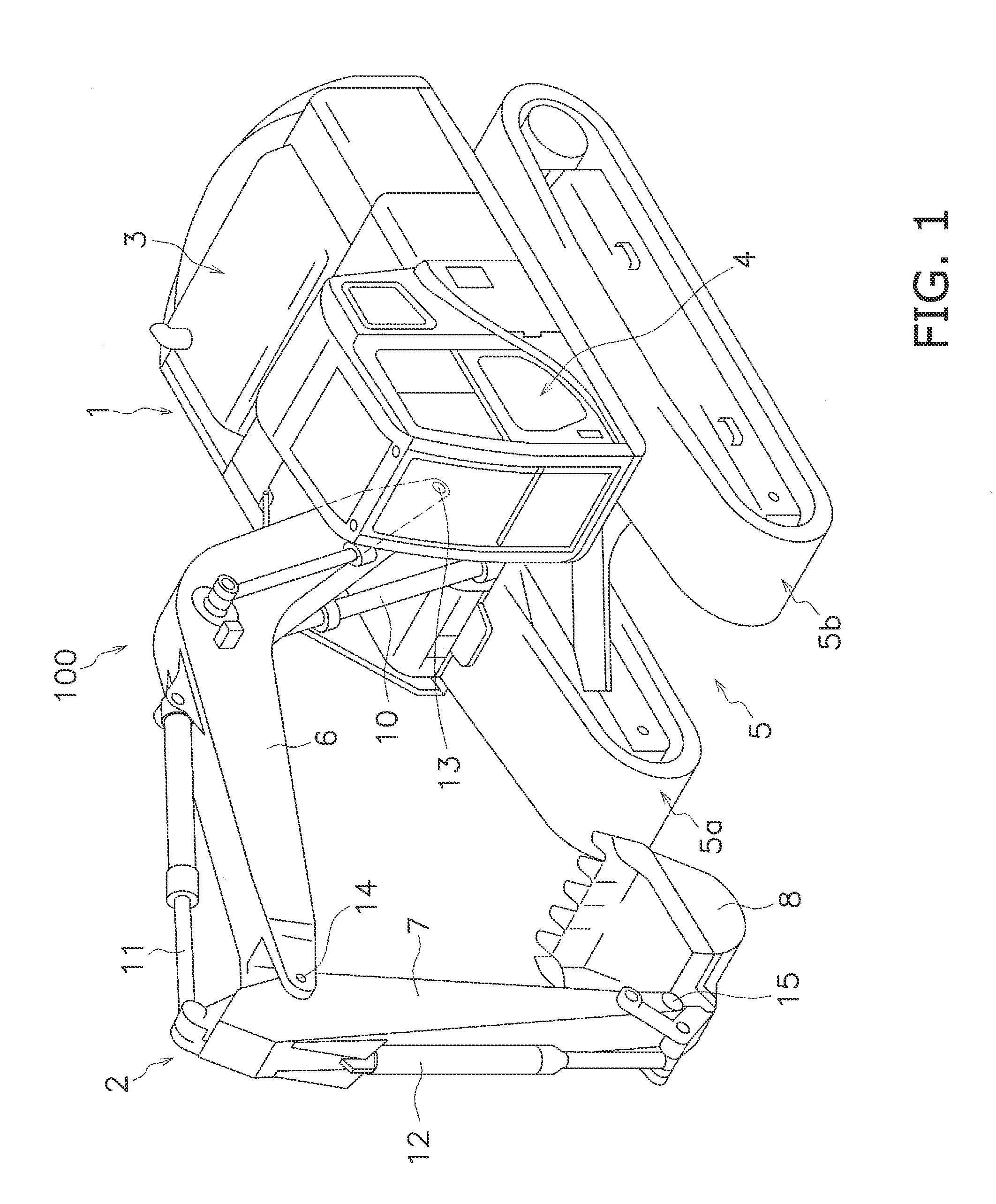 Hydraulic shovel positional guidance system and method of controlling same