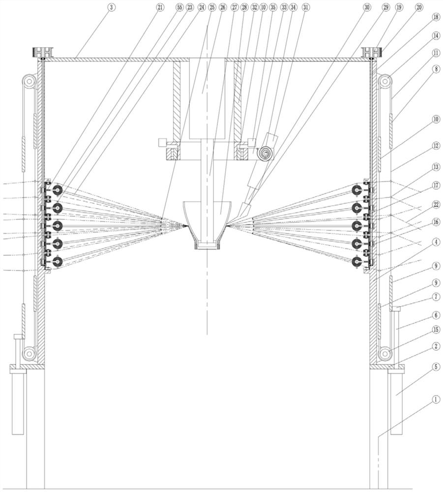 Three-dimensional circular weaving machine