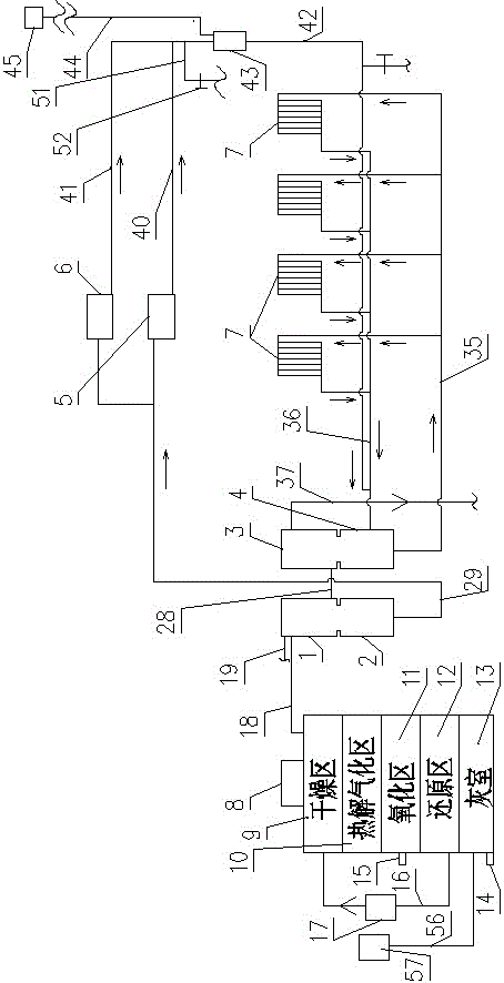 Rural small multifunctional biomass-energy heat-gas coproduction heating device