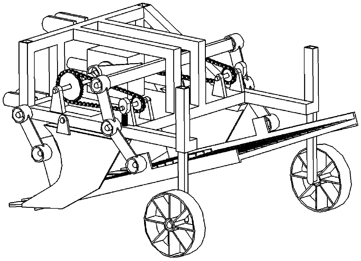 Vibration digging shovel for long-rhizome crops