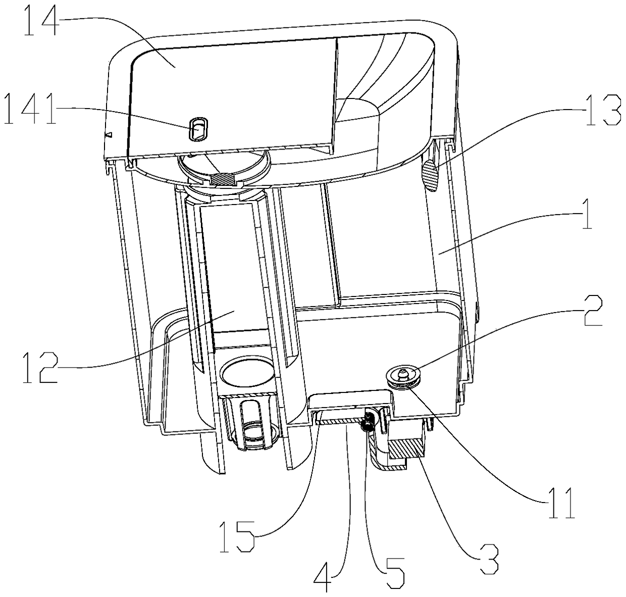 Humidifier water-draining control structure