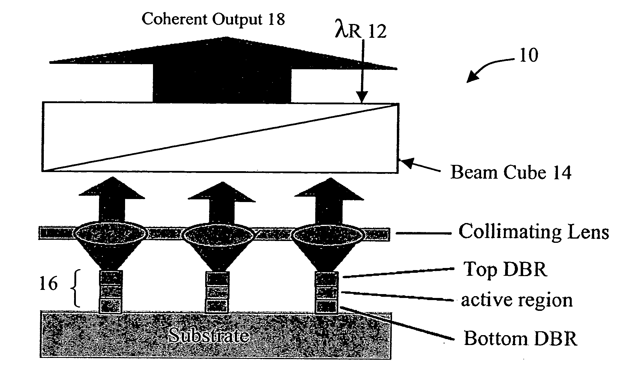 High-power coherent arrays of vertical cavity surface emitting lasers