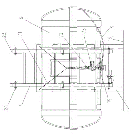 Throwing type inflatable life raft frame and using method thereof