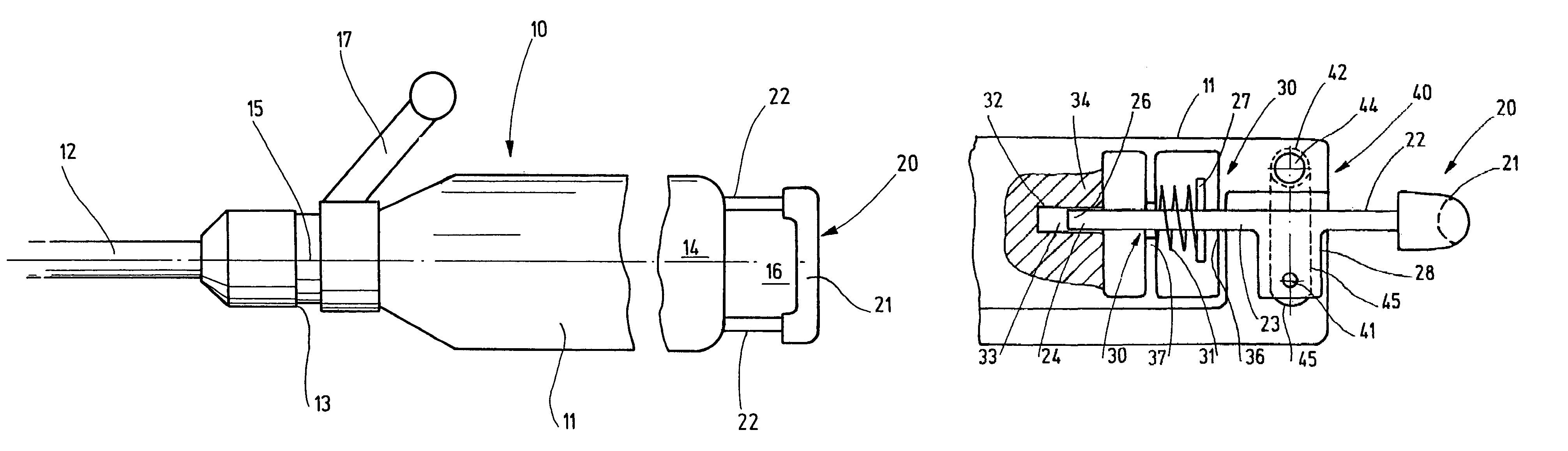 Power tool with a rotating and/or hammering drive mechanism