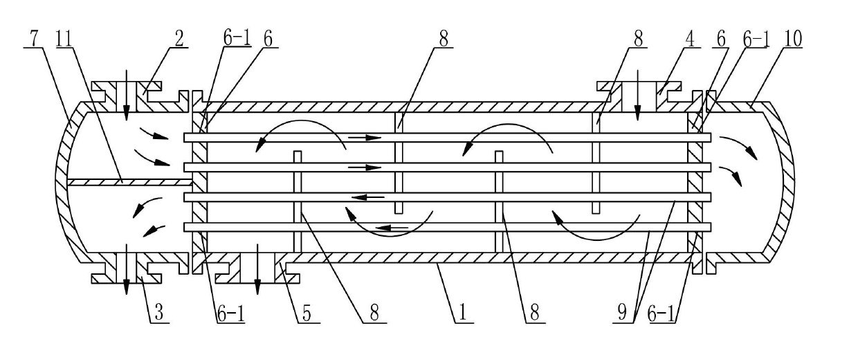 Asymmetric retractable transverse slot pipe heat exchanger