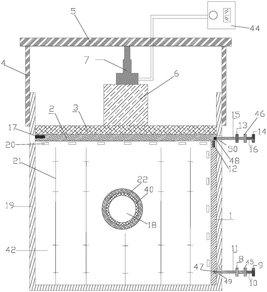 A test method and device for simulating formation deformation caused by pipe jacking construction