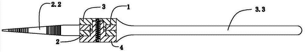 Adjustable handle needle nose pliers