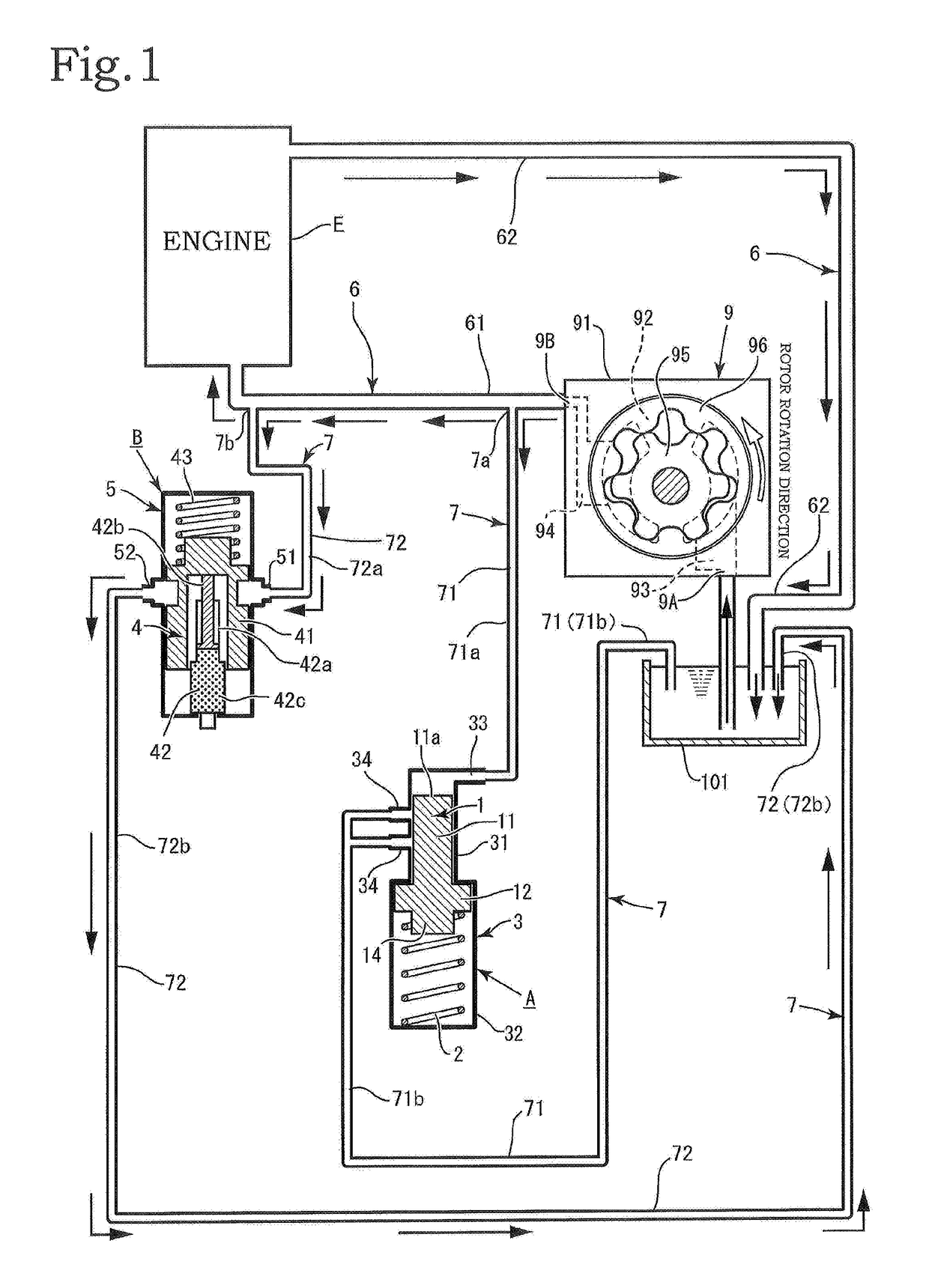 Relief device of oil circuit of engine