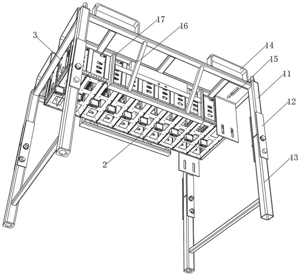 New energy battery mounting rack and mounting method thereof