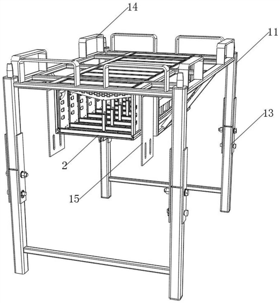 New energy battery mounting rack and mounting method thereof