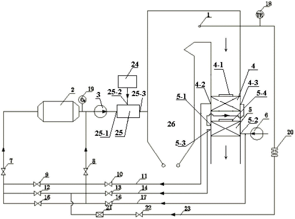 System for improving drying capacity of bin and feeder coal pulverizing system when boiler changes coal types