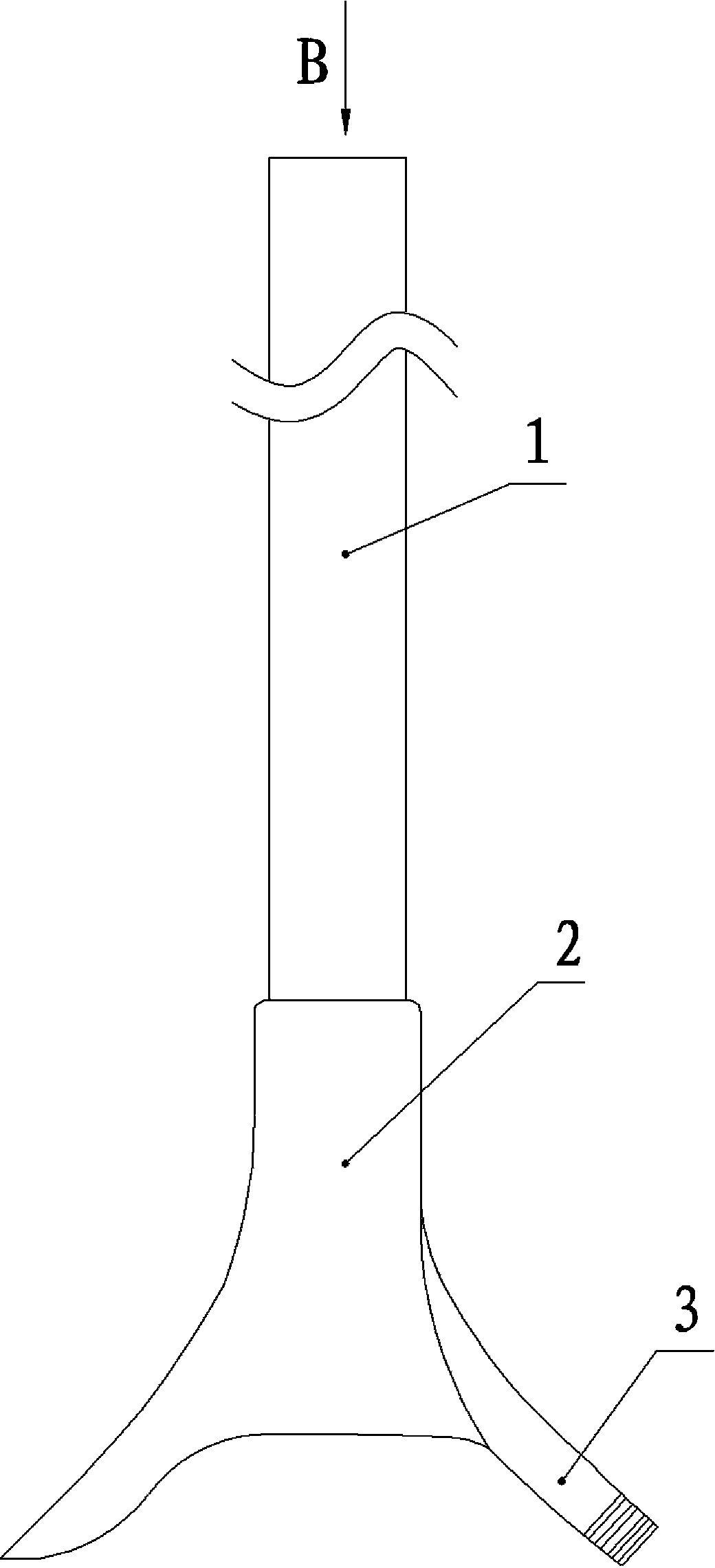 Double-cavity work sheath of flexible ureteroscope