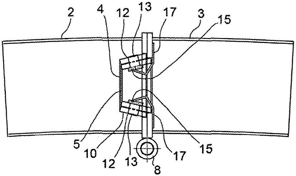 Device for connecting structural elements of ribs and reticular structures