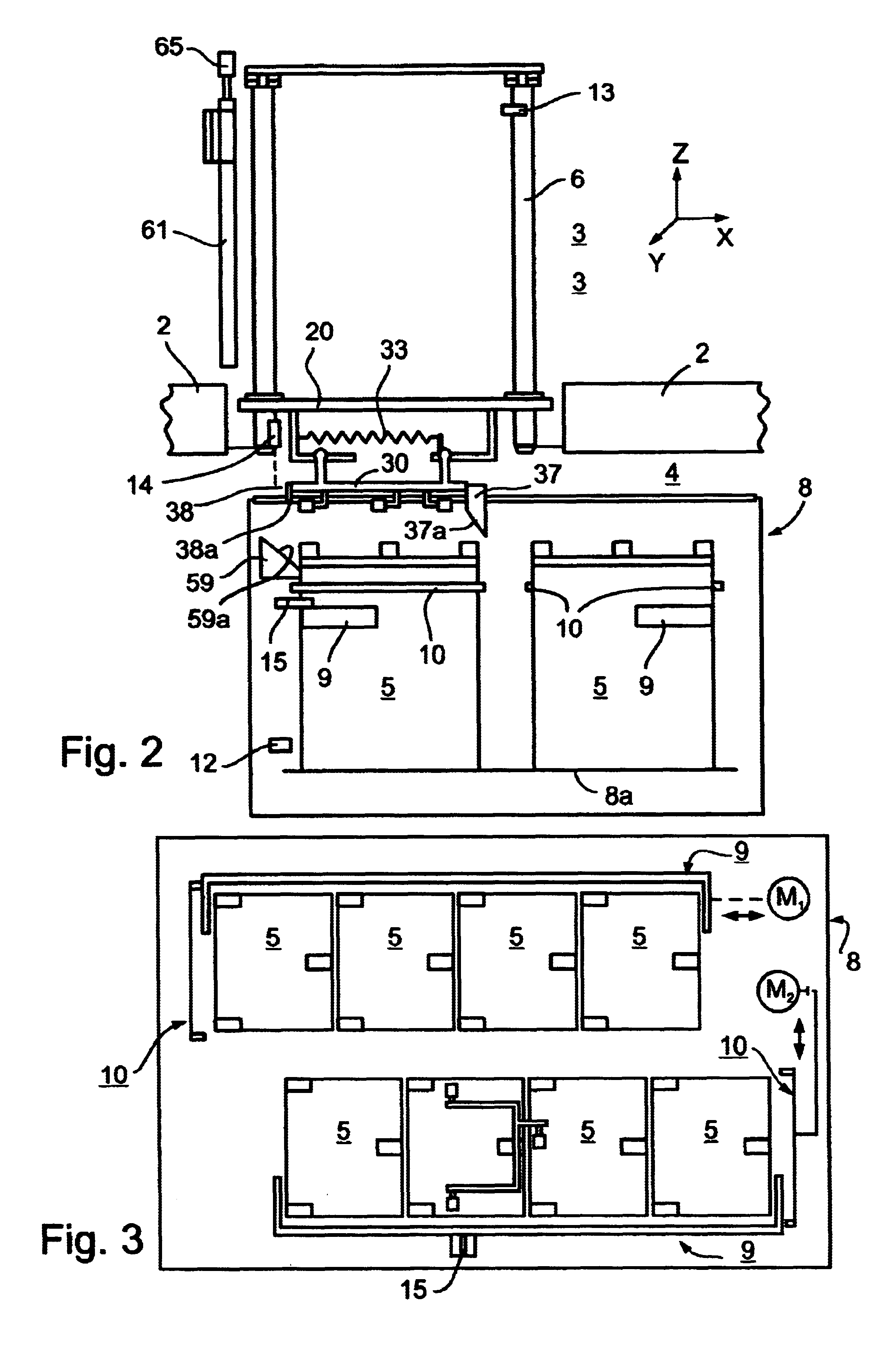 Container lifting apparatus particularly useful in aircraft for storing and retrieving galley articles in the cargo hold