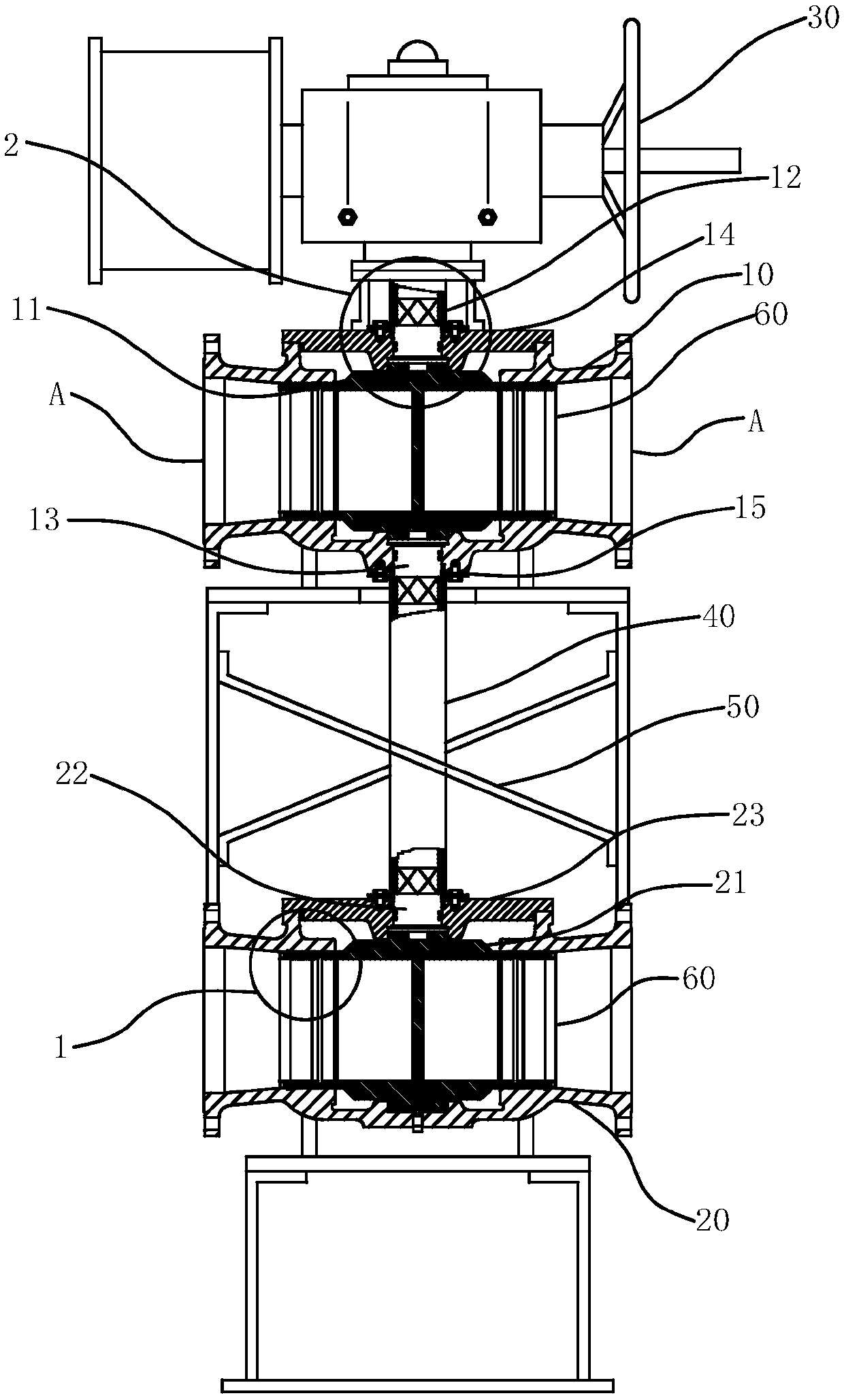 A series four-way ball valve group