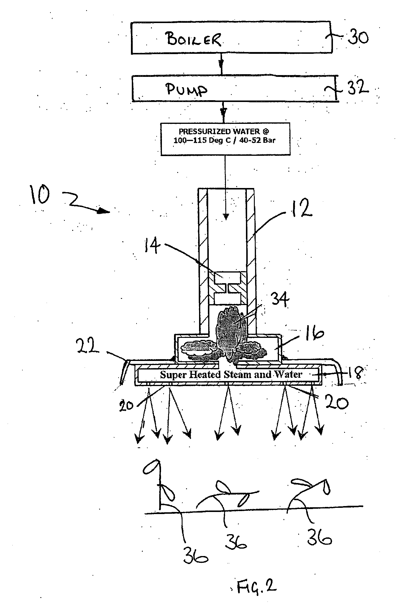 Apparatus producing superheated water and /or steam for weed killing and other applications