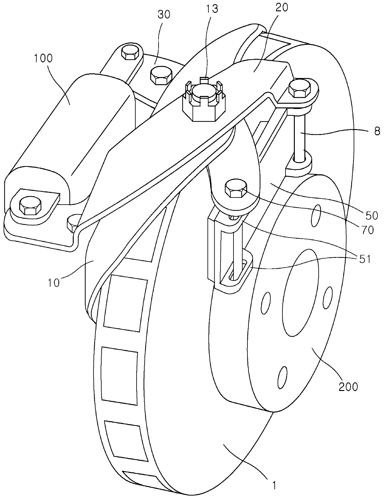 Self-energizing Brake Caliper