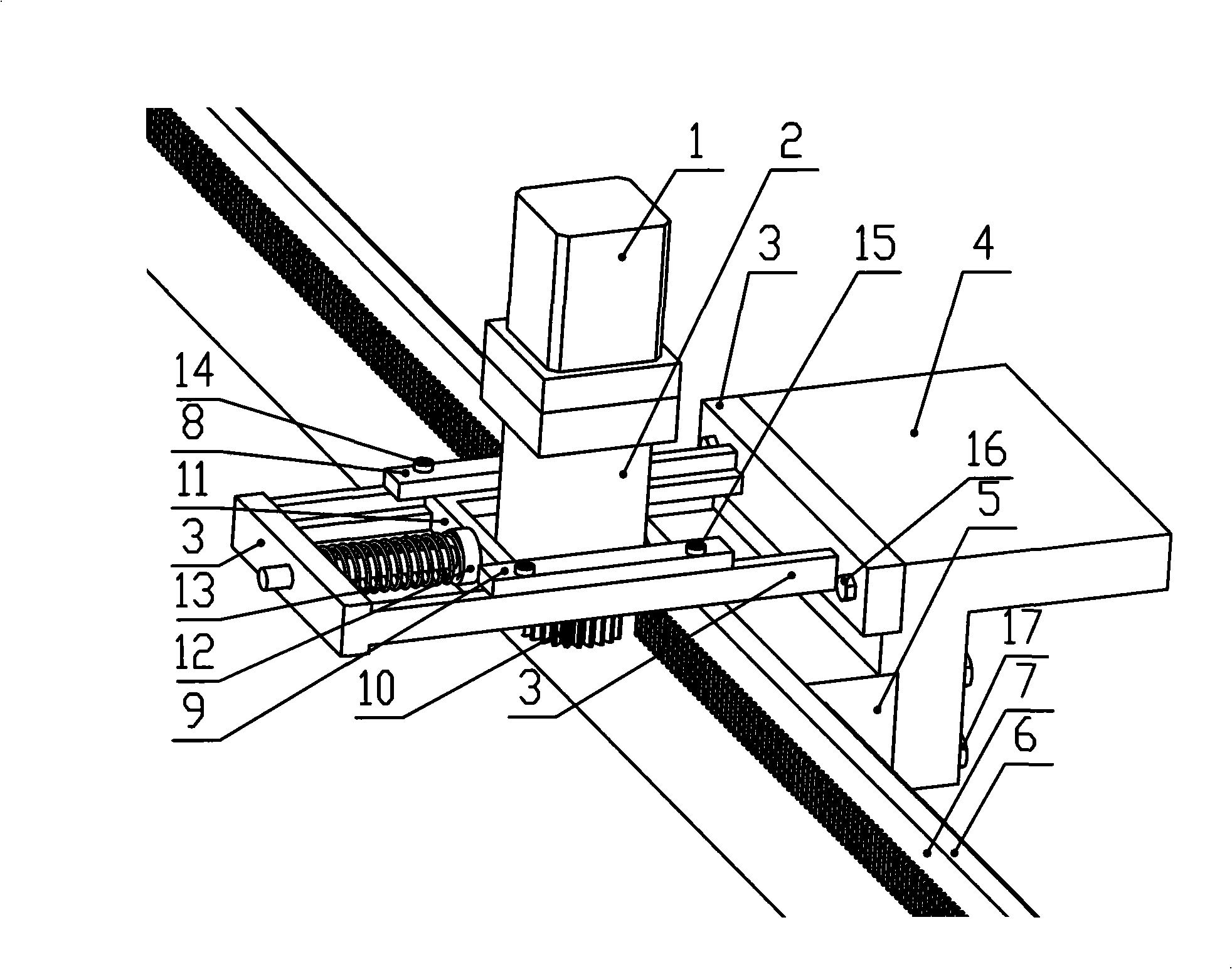 Slide block mechanism for reducing transmission backlash of rack and pinion