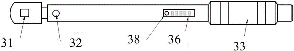 Real-time automatic monitoring method for wireless torsional force wrench